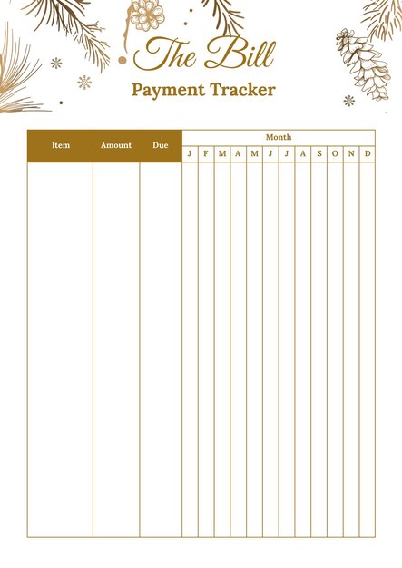 Vector beautiful vector budget planner template