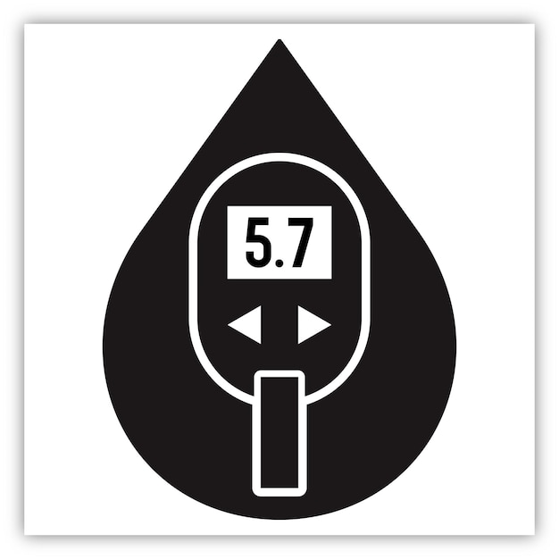 Beautiful Vector Diabetic Set. Blood Testing Flat Icons. Medical Editable Illustration