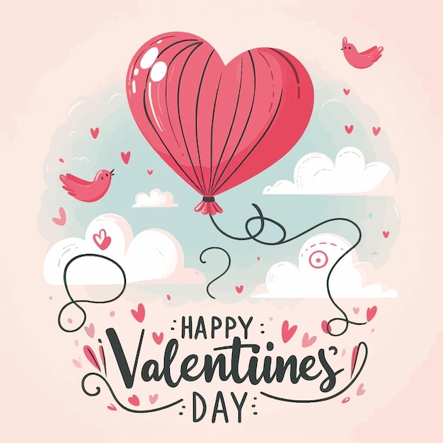 Beautiful vector illustration on the theme of Valentines Day