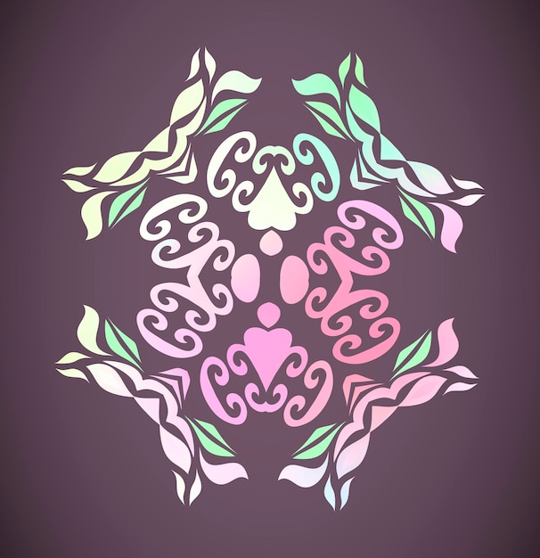 Beautiful vector ornamental flower vintage background