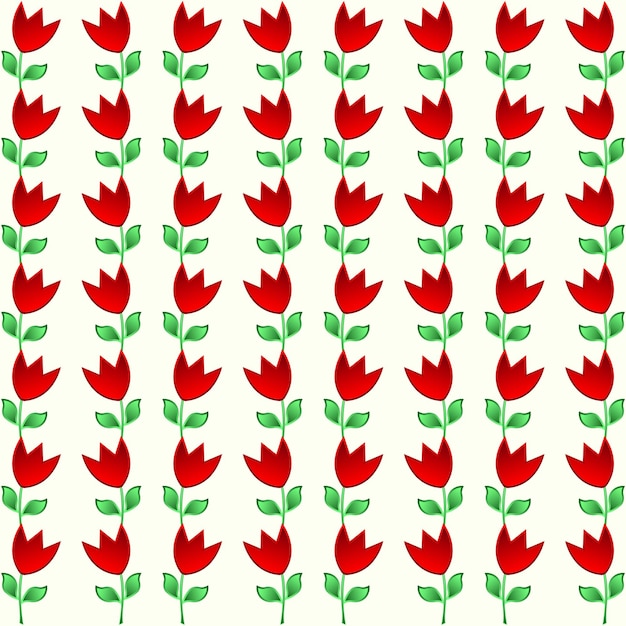 Vector beautiful vector pattern of flowers and green leaves beautiful abstract vector pattern