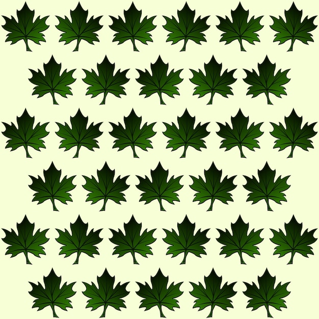 緑と茶色のメープル葉の美しいベクトルパターン 秋の美しい抽象的なベクトル パターン