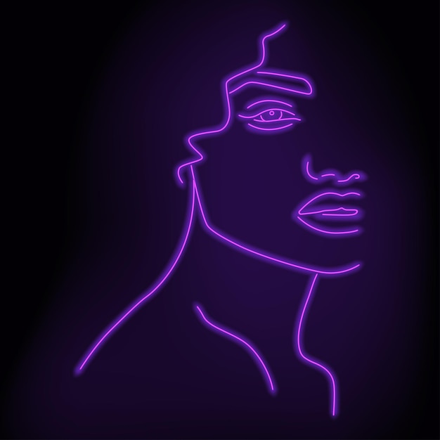 Beautiful vector portrait of a human face