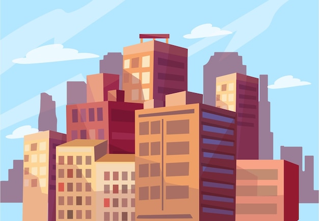 Beautiful view of the modern city vector illustration