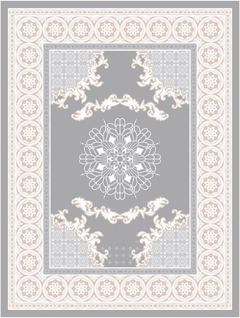 Vector beautiful vintage carpet design 102