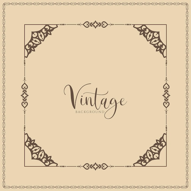 Beautiful vintage frame ethnic background design