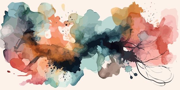 Beautiful watercolor background Abstract colorful watercolor painting Vector illustration