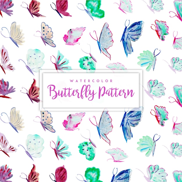 Beautiful watercolor butterflies background