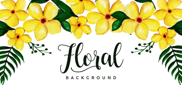 Vector beautiful watercolor floral background