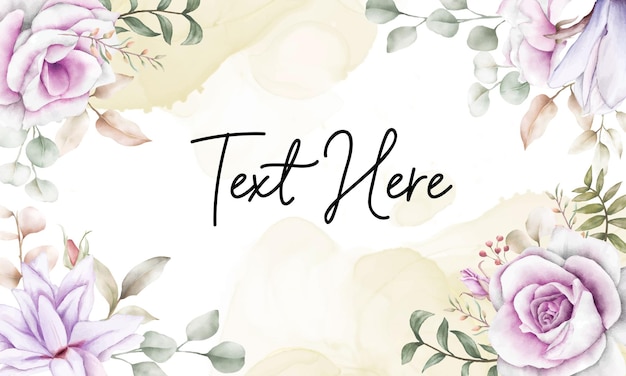 Vector beautiful watercolor floral background