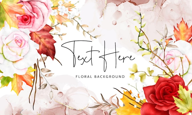 beautiful watercolor floral background