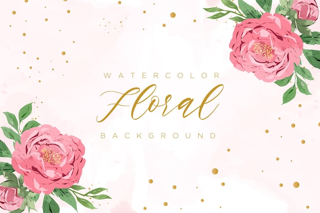 Vector beautiful watercolor floral background