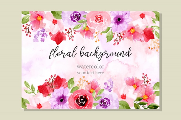 Beautiful watercolor floral background