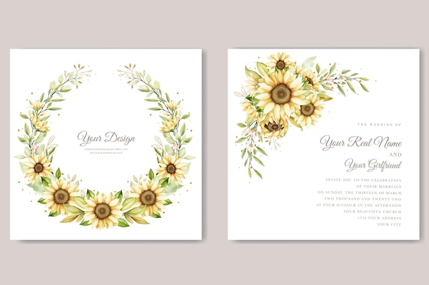 Beautiful watercolor floral border and frame