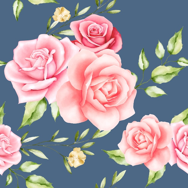 Beautiful watercolor floral seamless pattern