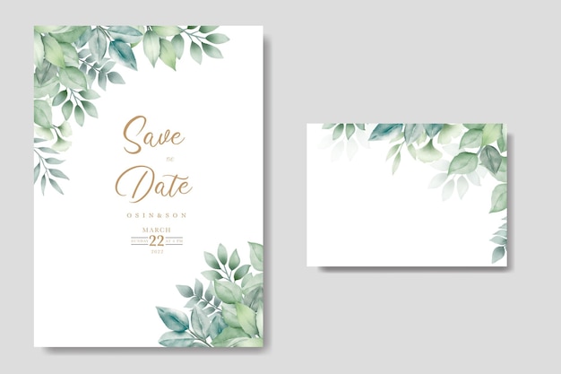 beautiful watercolor floral wedding card template