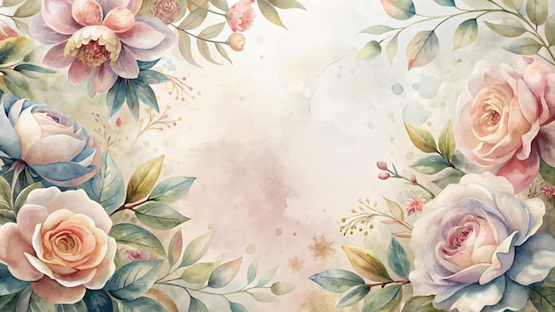 Beautiful watercolor flower background