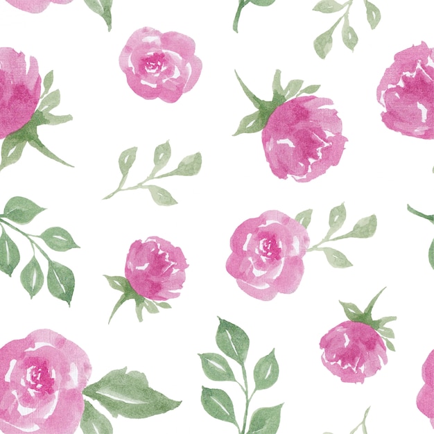 Beautiful watercolor flower seamless pattern design