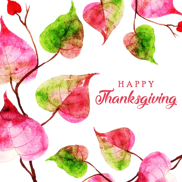 Beautiful watercolor happy thanksgiving background