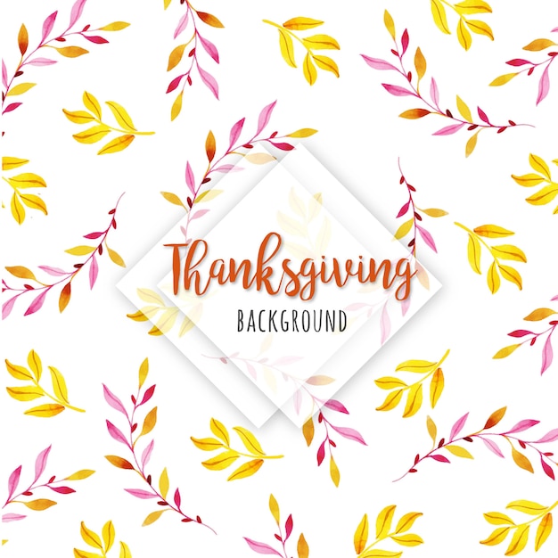 Beautiful watercolor happy thanksgiving background