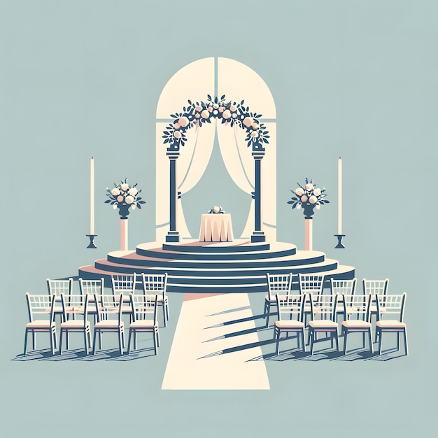 Vector beautiful wedding assets