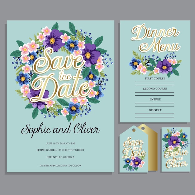 Beautiful wedding card design