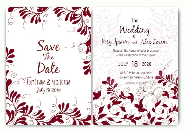 Beautiful wedding card design