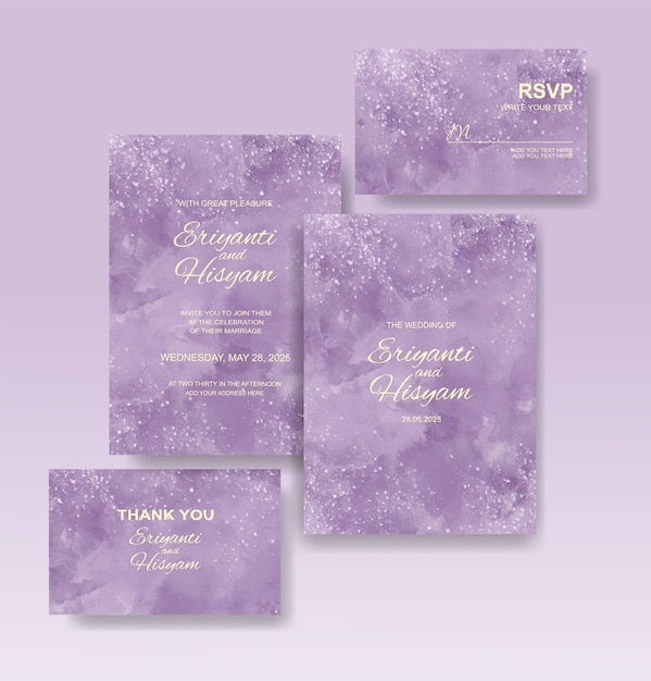 Beautiful wedding card watercolor background with splash