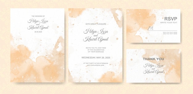 Beautiful wedding card watercolor background