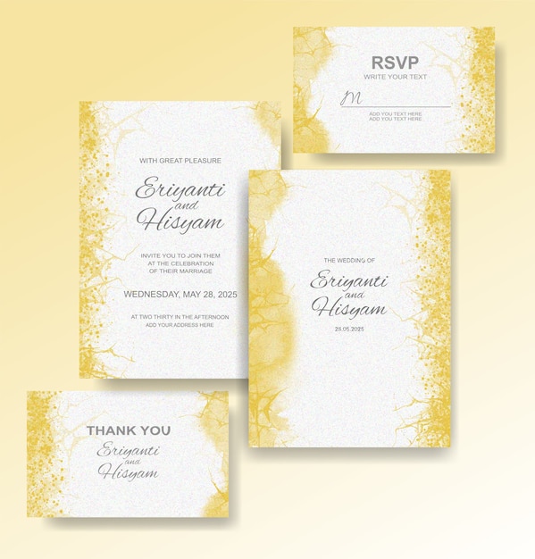 Vector beautiful wedding card watercolor background