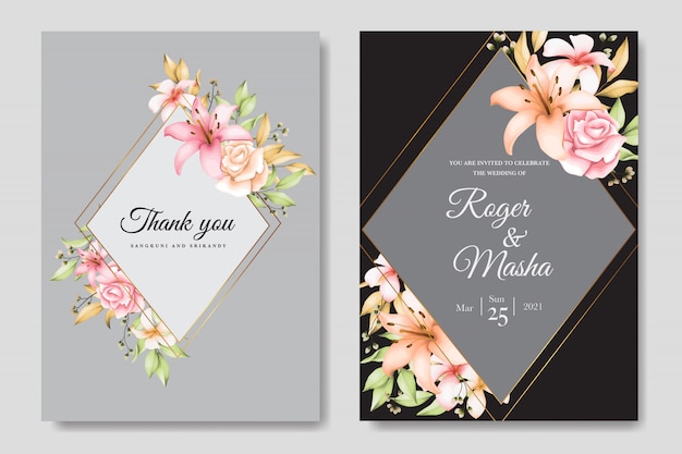 Beautiful wedding card