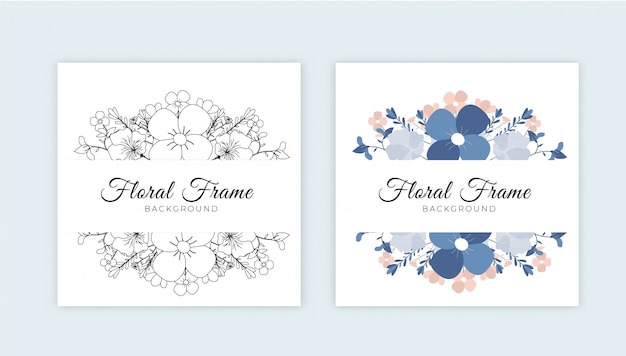 Vector beautiful wedding floral frame