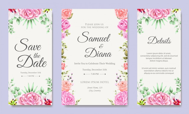 Beautiful Wedding Invitation Card Design Template