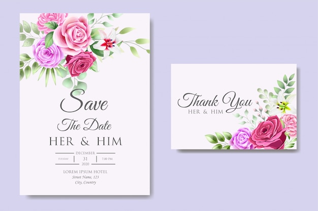 Beautiful Wedding Invitation Card  Template