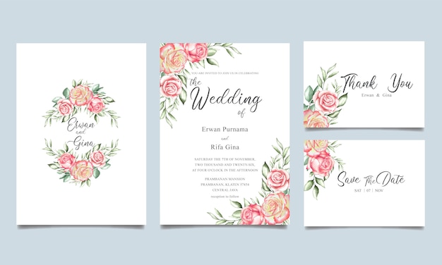 Beautiful wedding invitation card