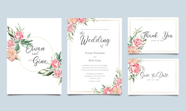 Beautiful wedding invitation card