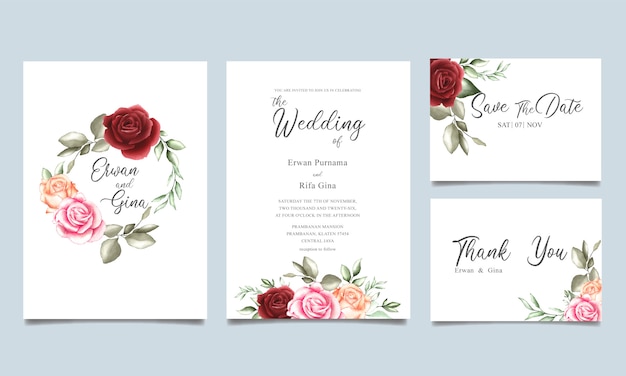 Beautiful wedding invitation card