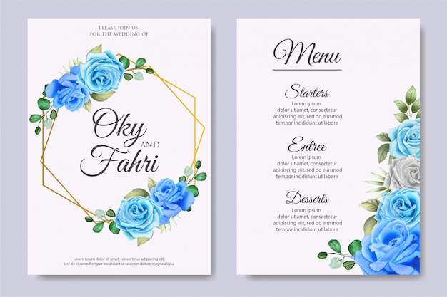 Beautiful wedding invitation card