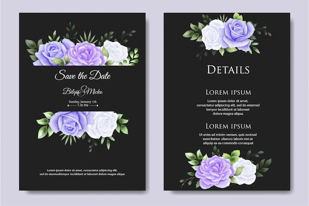 Beautiful wedding invitation card