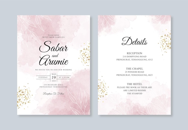 Beautiful wedding invitation template