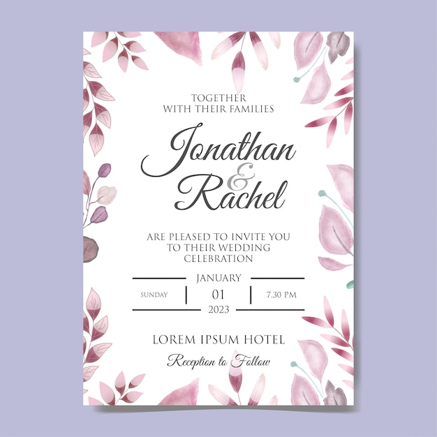 Beautiful wedding invitation