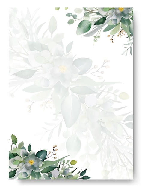 인사말 카드 장식을 위한 아름다운 흰색 자스민 꽃 프레임