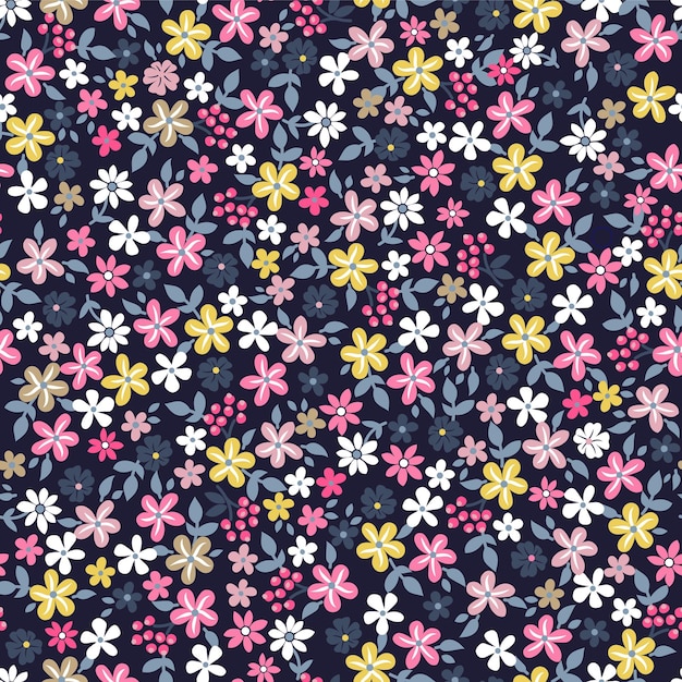 Beautiful wild flower seamless pattern