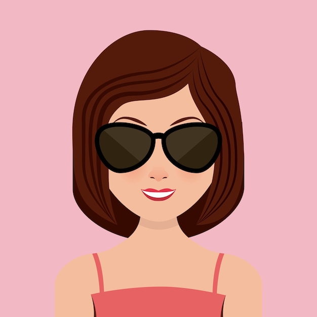 Vector beautiful woman design