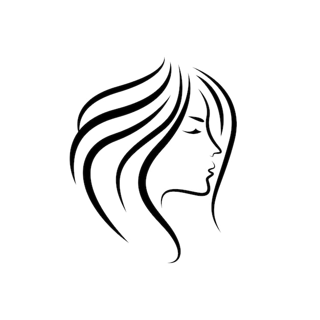 Beautiful woman face logo Beautiful face for beauty business