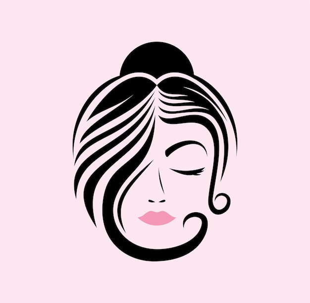 Beautiful Woman head design illustration