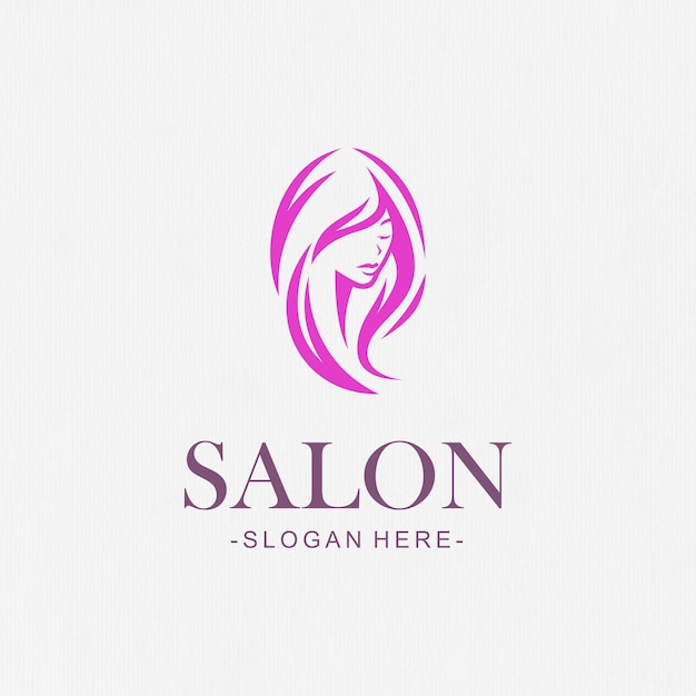 Vector beautiful woman logo for salon