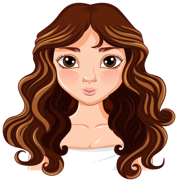 Vector beautiful woman portrait isolated