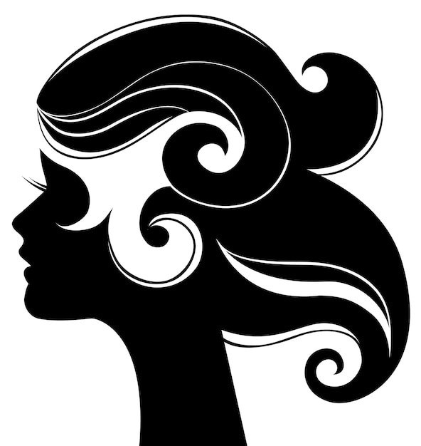 Beautiful woman silhouette