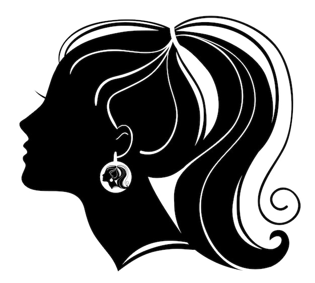 Beautiful woman silhouette